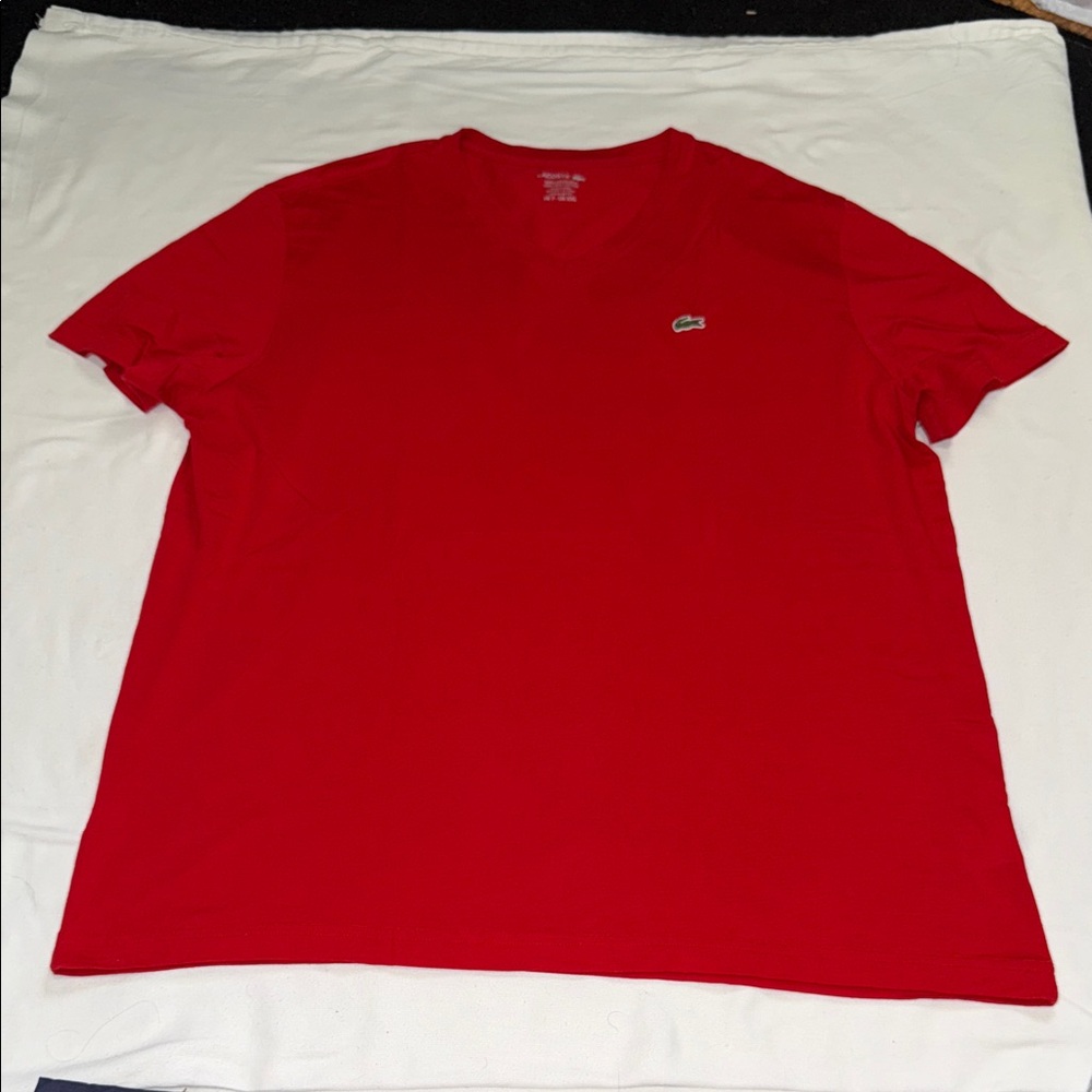 Lacoste Men's Vibrant Red Short Sleeve Tee
